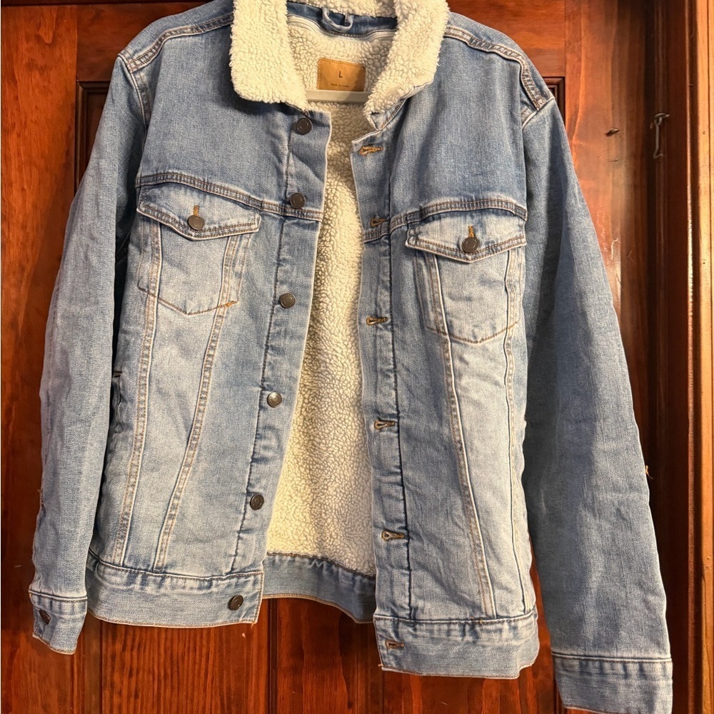 Taylor Swift 1989 Light Blue Denim Jacket with Sherpa Lining